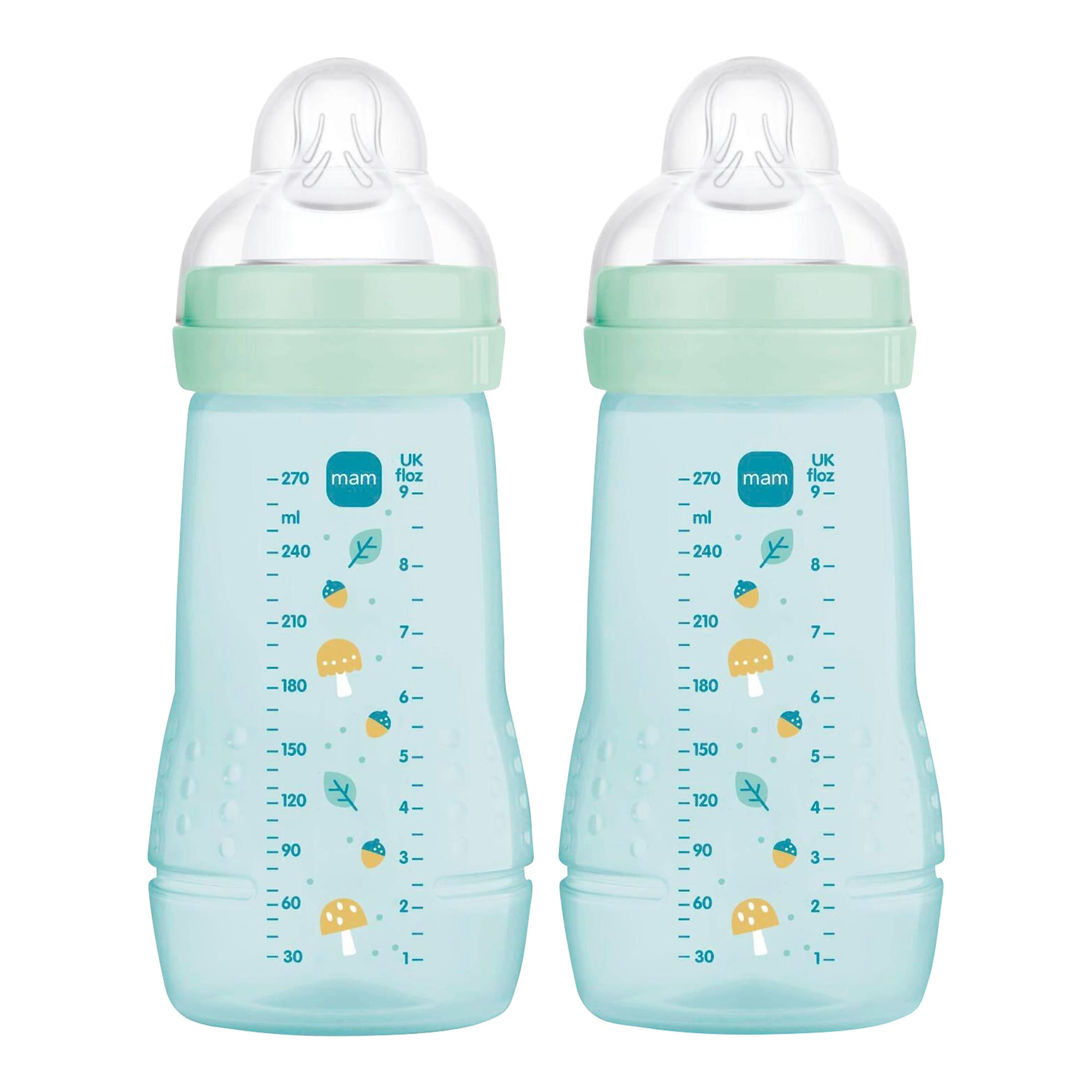 Mam 2er-Pack Babyflaschen Easy Active, Weithals, 270 ml, ab 0M