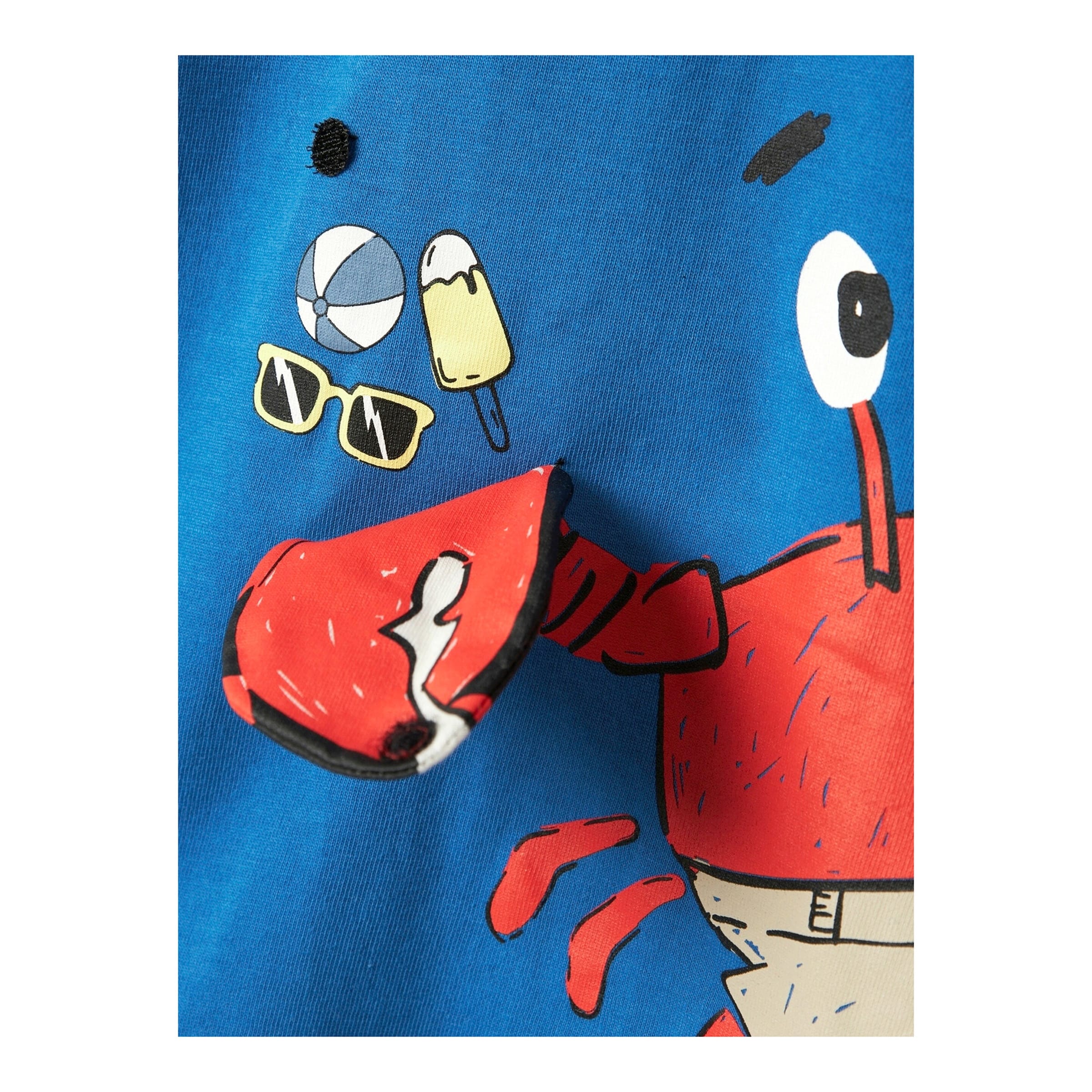T-Shirt Krabbe Klapp-Applikation