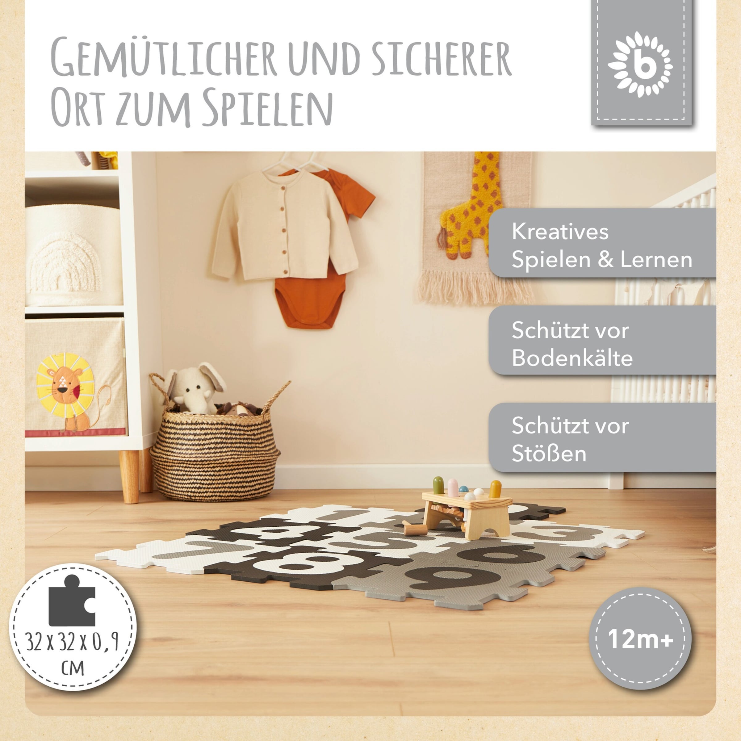 Bieco Kinder Puzzlematte 26 Teile