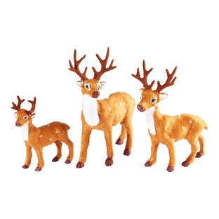 Trio de cerfs décoratifs 3 pièces