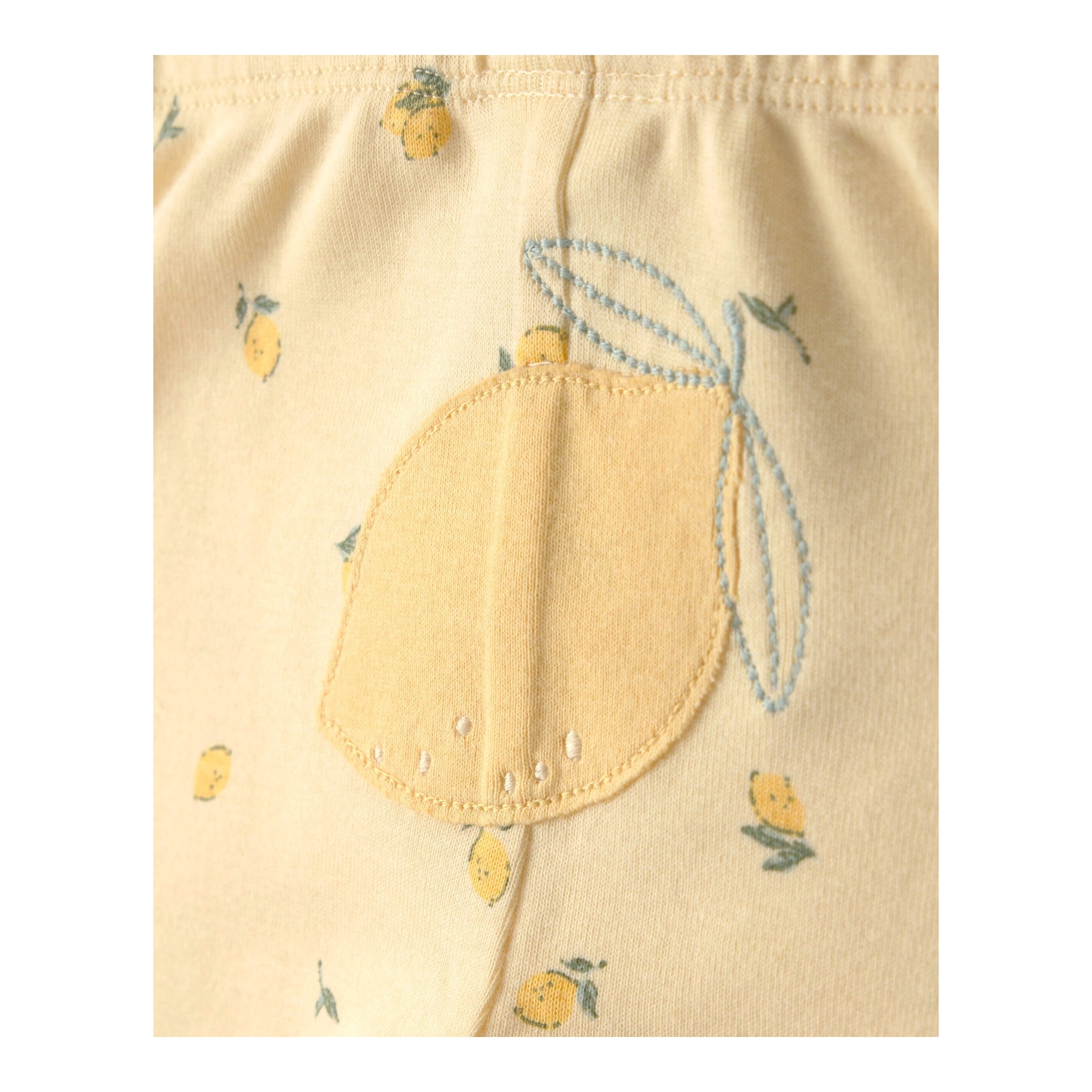 3-tlg. Set Bodys kurzarm und Leggings Zitrone Rippqualität