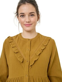 Volantbluse für Schwangerschaft & Stillzeit, Musselin