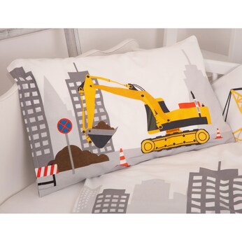 Flanell-Bettwäsche Baustelle 40x60 / 100x135 cm