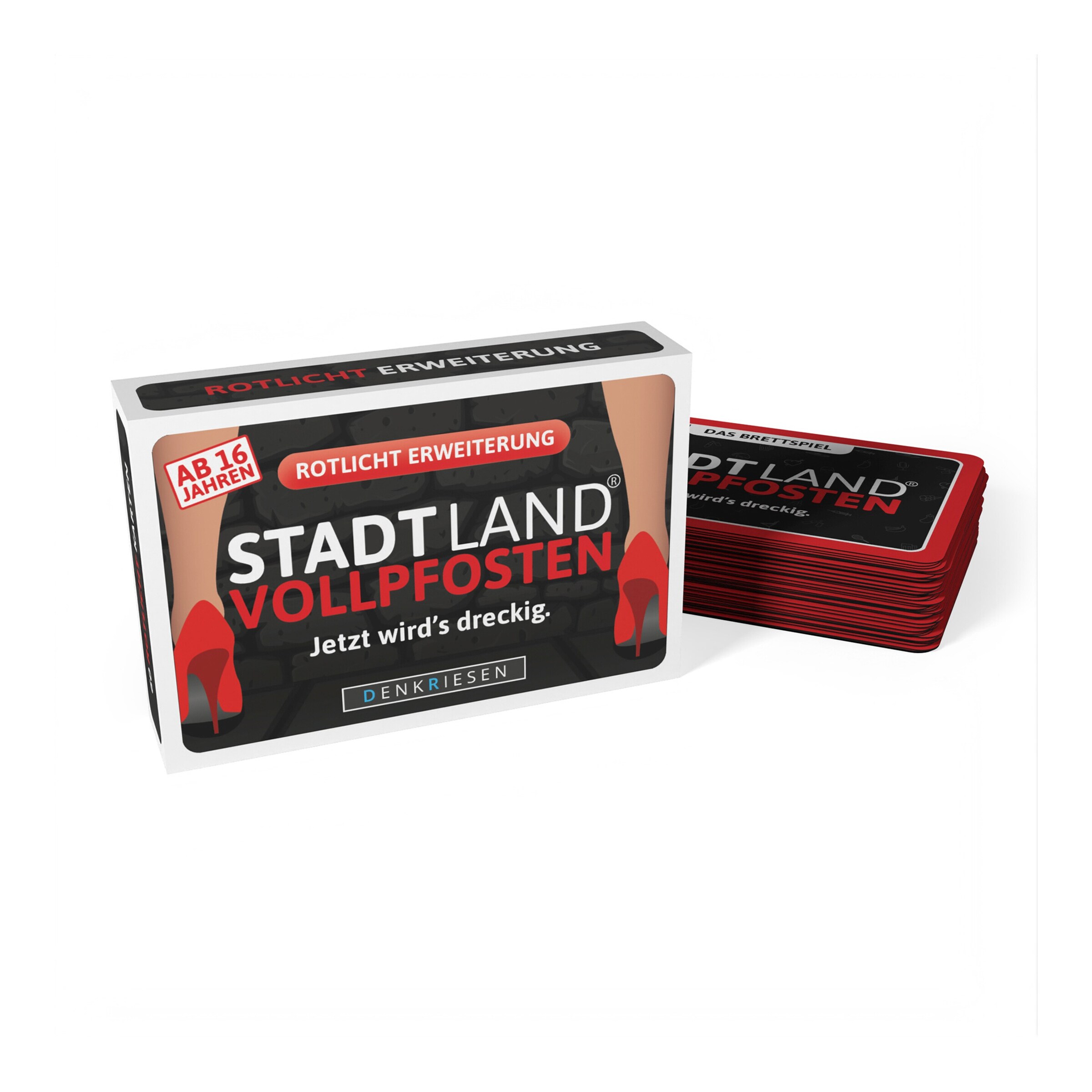 Stadt Land Vollpfosten - Das Brettspiel | Rotlicht Erweiterung – Jetzt wird's dreckig.