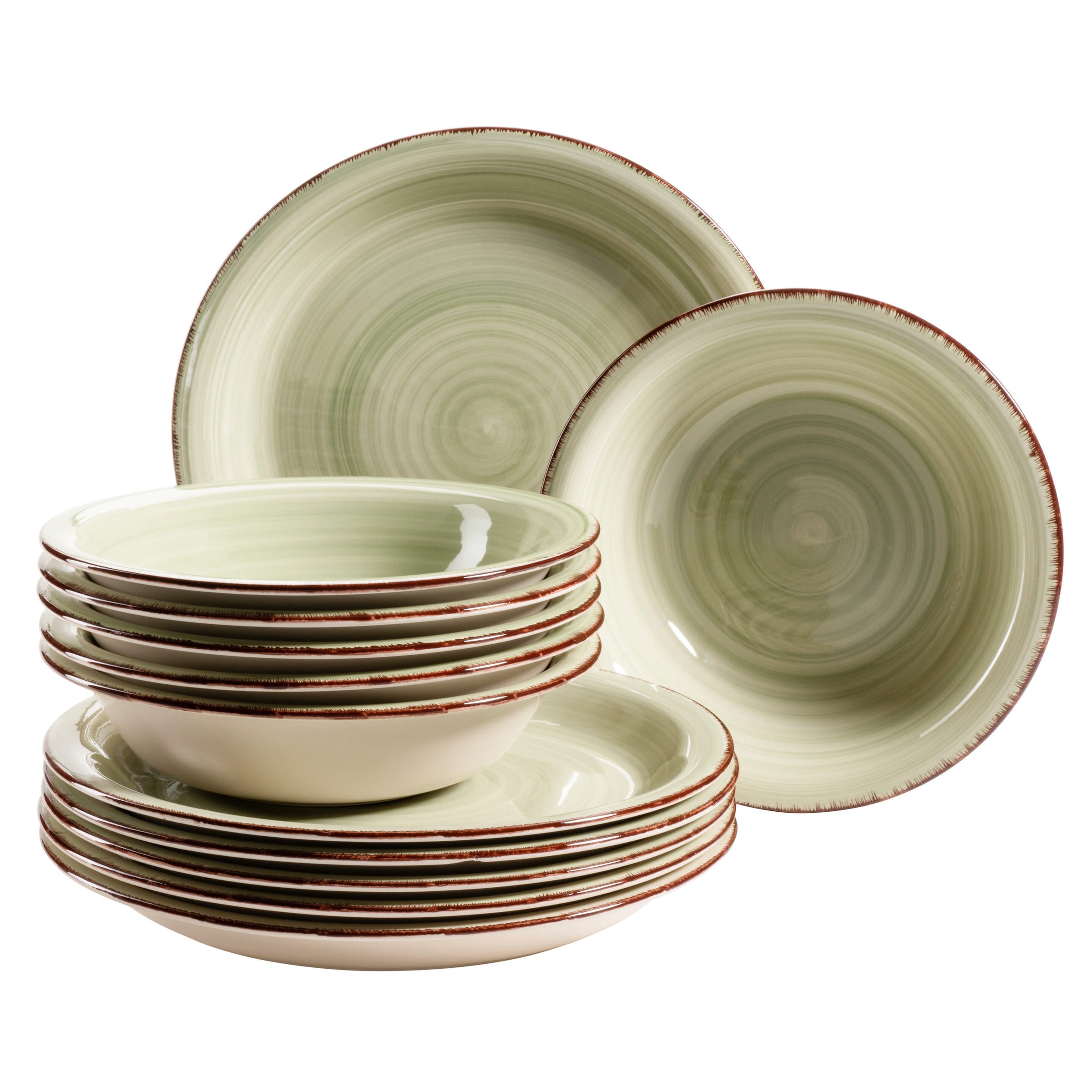 Teller-Set, Steingut Lumaca