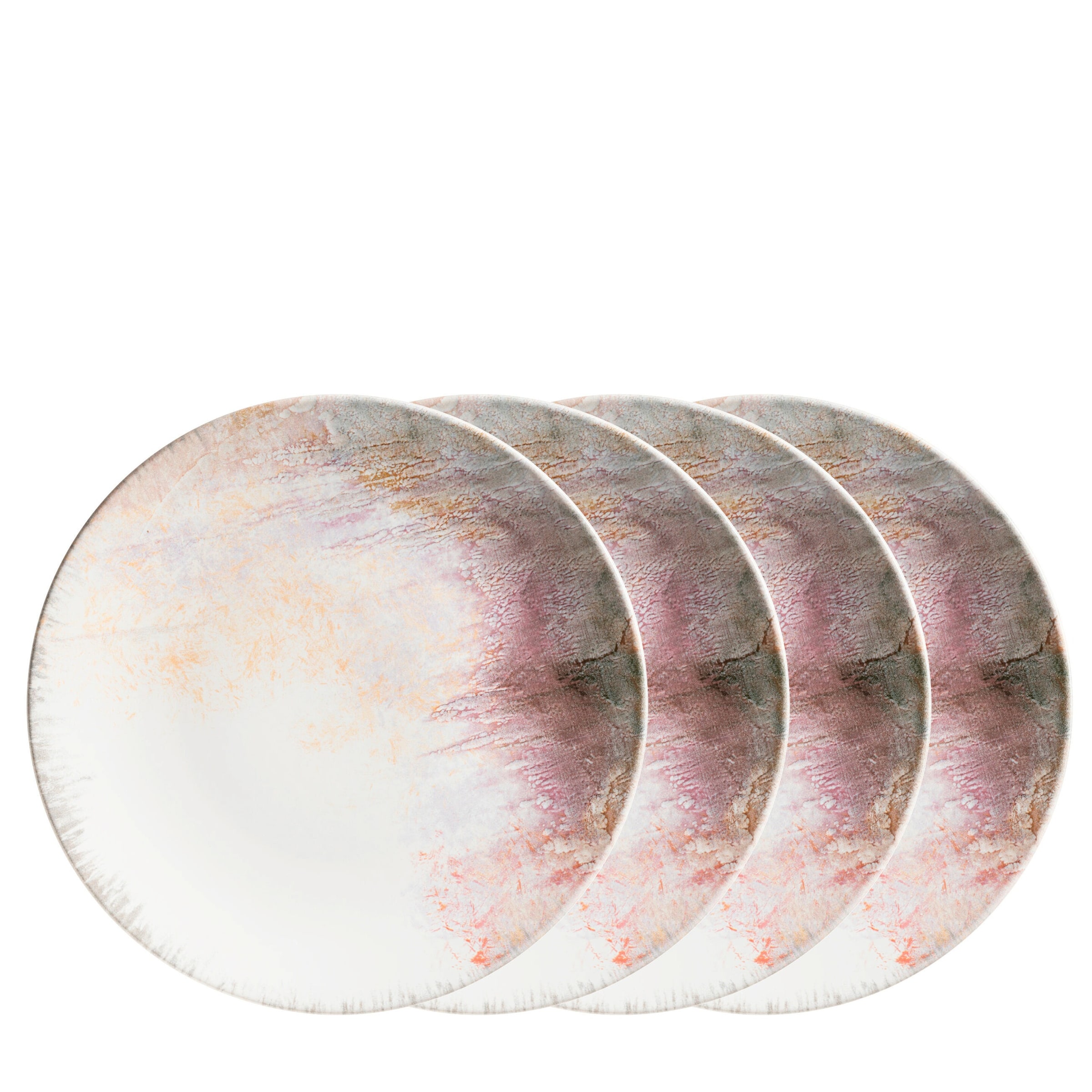 Speiseteller-Set, Steinzeug Aquarellia