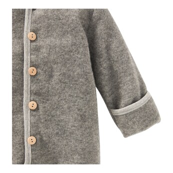 Wollfleece-Overall mit Klappbündchen aus Merinowolle