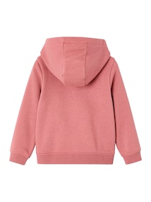 Kapuzensweatjacke Mädchen BASIC, Recycling-Baumwolle