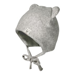 Baumwollfleece-Mütze mit Ohren 