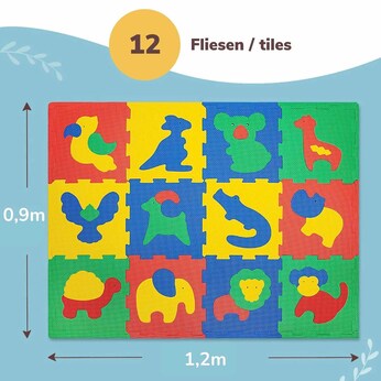 Puzzlematte Safari Tiere