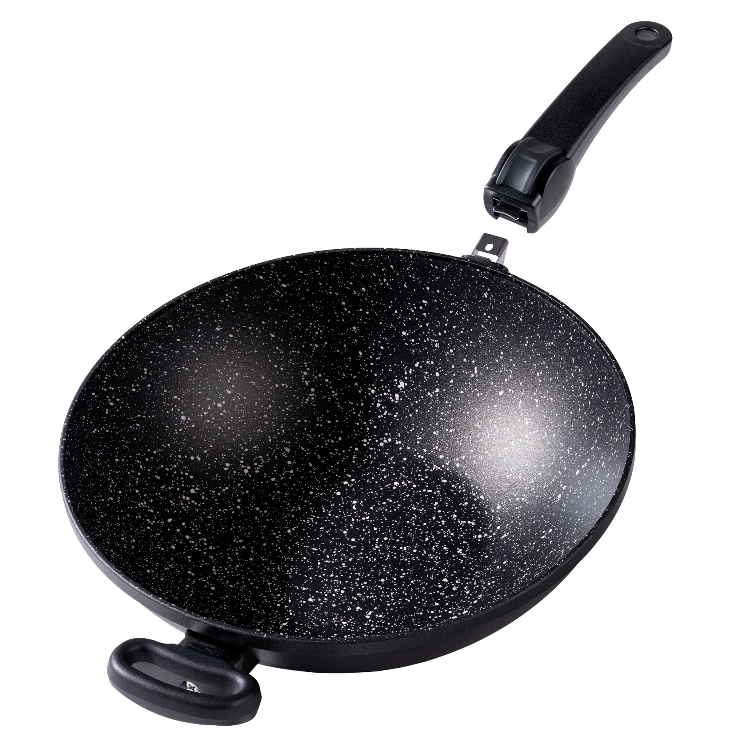 STONELINE® STONELINE Made in Germany Wokpfanne 32 cm mit abnehmbarem Griff | ohne Deckel - Schwarz