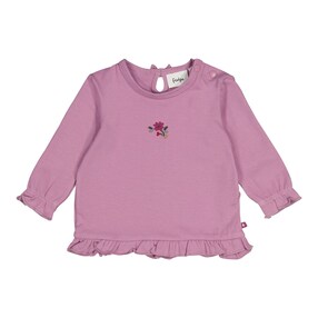 Shirt langarm Blumen Rüschen