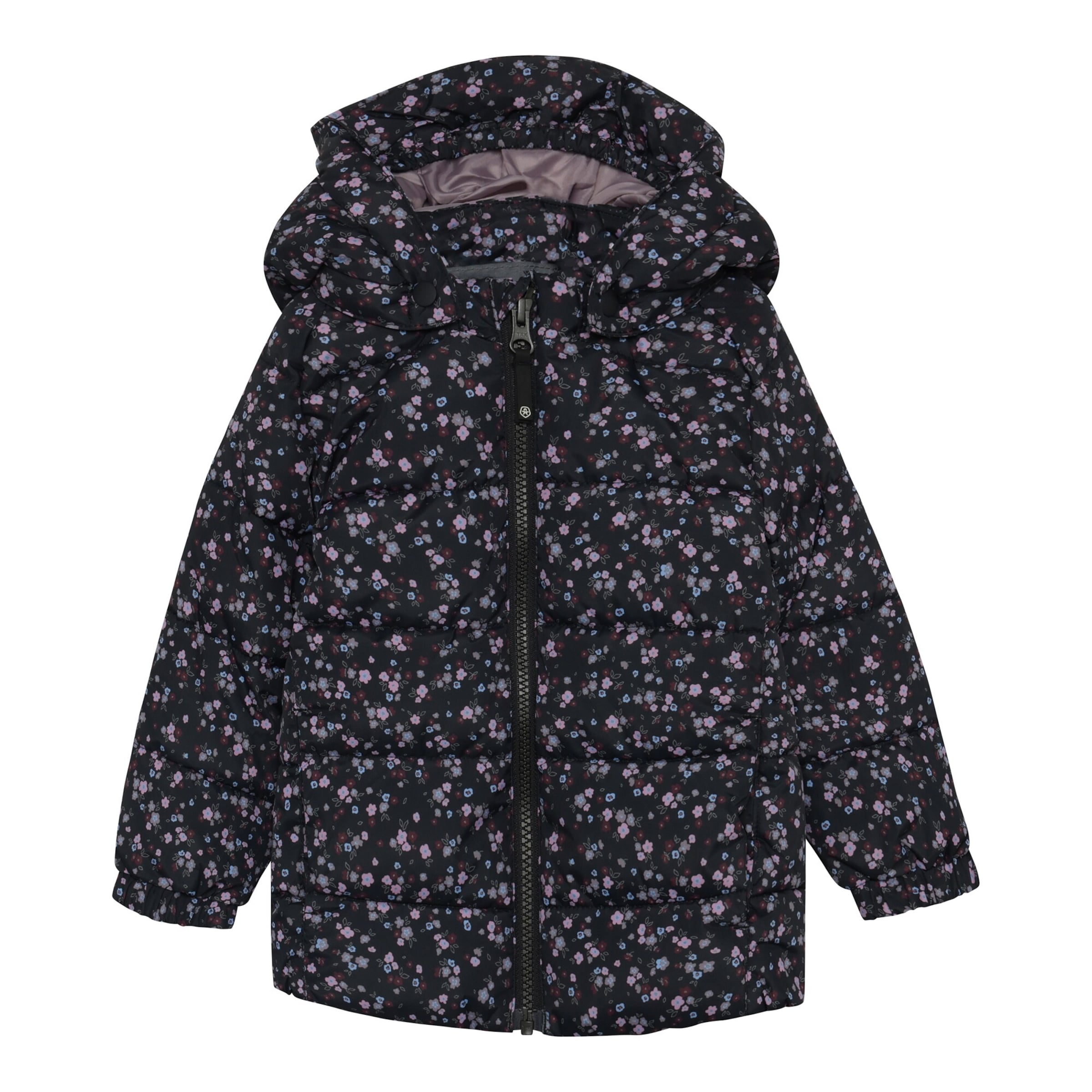 Colorkids Steppjacke mit abnehmbarer Kapuze Blumen