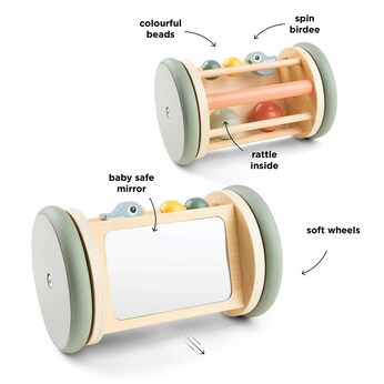 Activity Spiegel-Rolle aus Holz Birdee