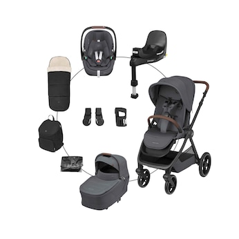 Kombikinderwagen Oxford+ Travel-Set inkl. Pebble 360 Pro 2, Familyfix 360 Pro und Zubehör-Set