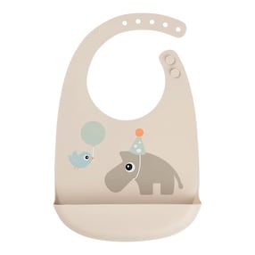 Bavoir en silicone avec coque de récupération