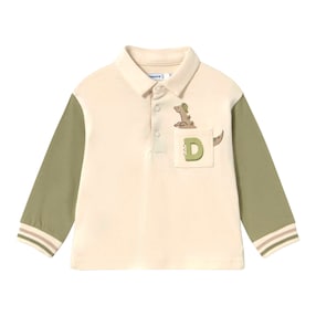 Polo-Shirt langarm mit Tasche Dino
