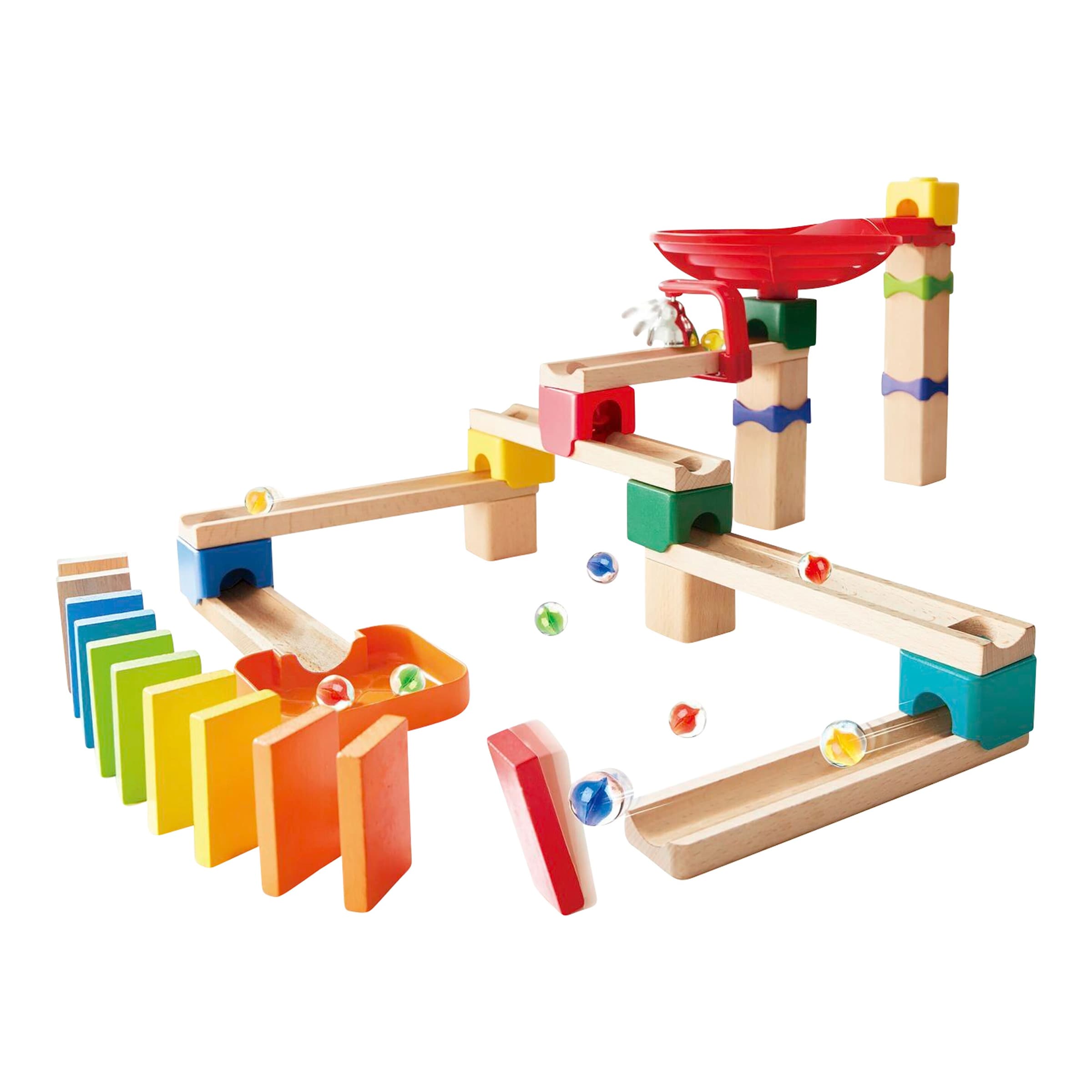 Murmelbahn mit Domino zweispurig