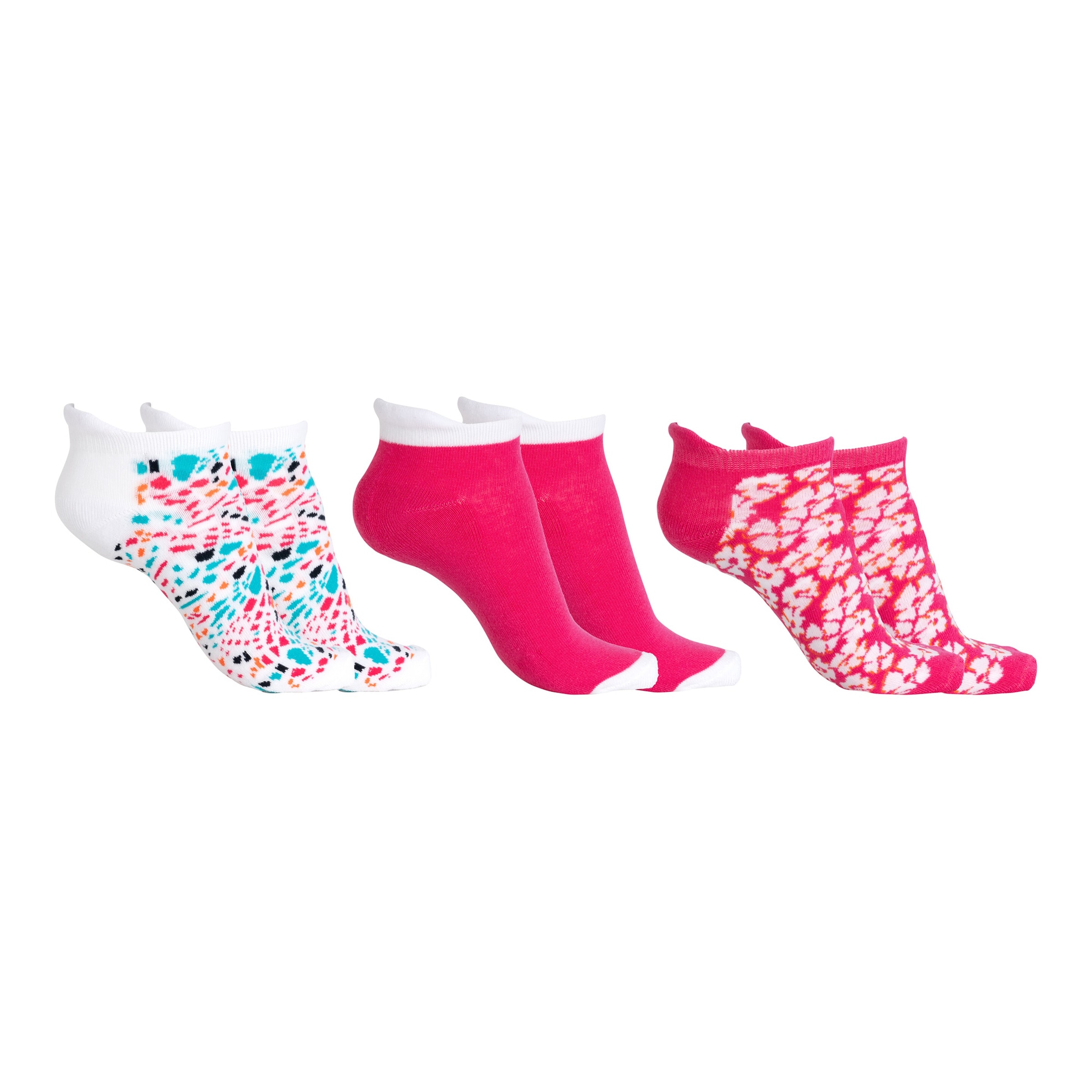 wonderwalk Sneaker-Socken-Set „Pink Lady“, 3 Paar