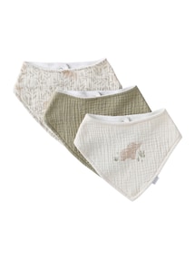 3er-Pack Baby Lätzchen / Halstücher aus Frottee/Musselin