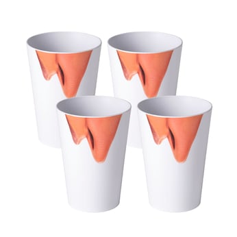 AWAVE Trinkbecher 400 ml rPET Set 4-teilig, mit Eichstrich