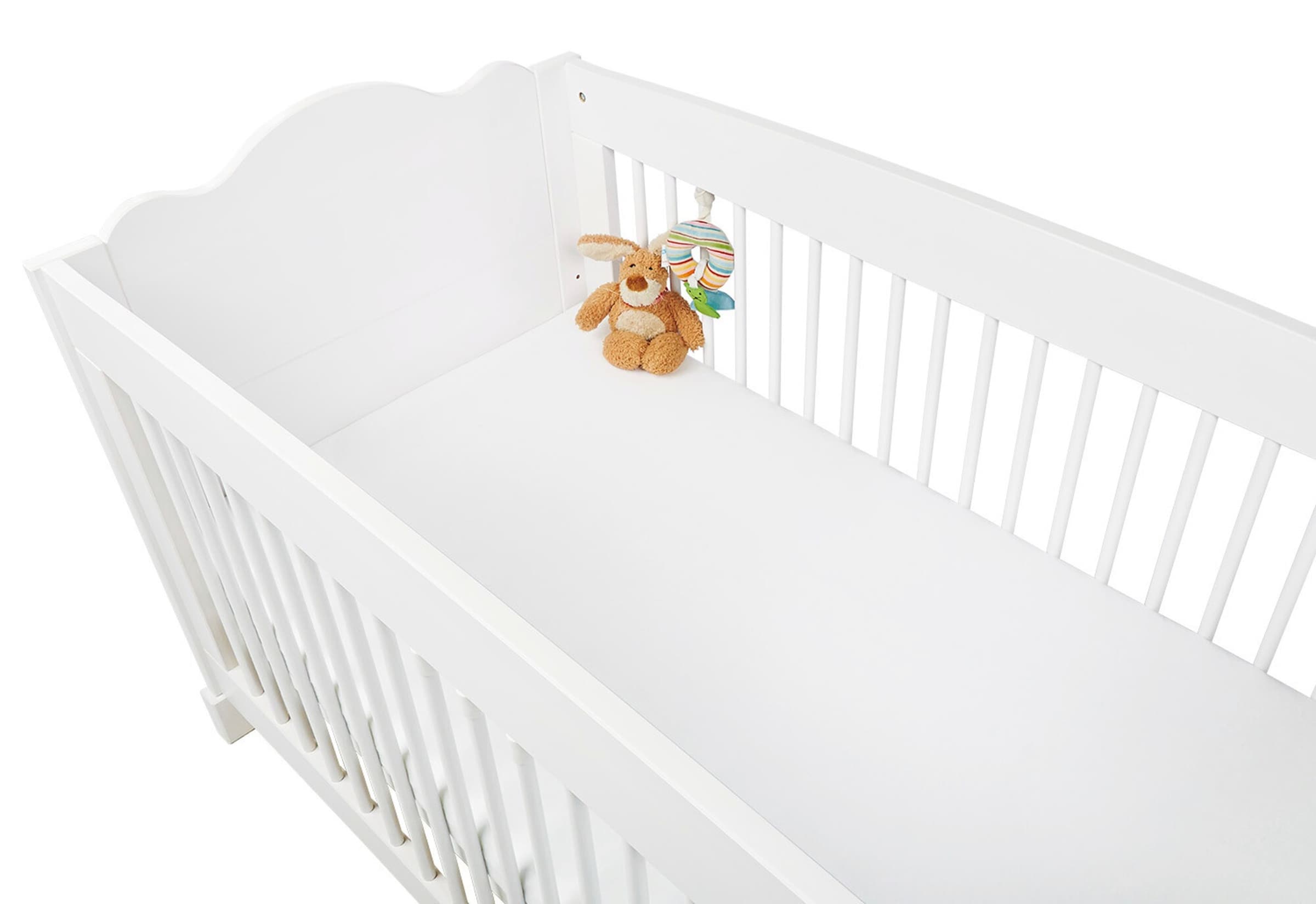 Pinolino Jersey-Spannbetttücher für Kinderbetten im Doppelpack, weiß