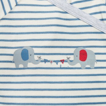 3er-Pack Wickelbodys langarm Elefant Ringel