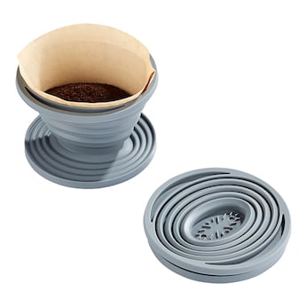 Compacte siliconen koffiefilter