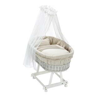 Stubenwagen Birthe 80x46 cm mit Ausstattung Organic Cotton