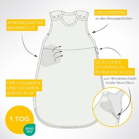 Schlafsack ohne Füßen 1.0 Tog