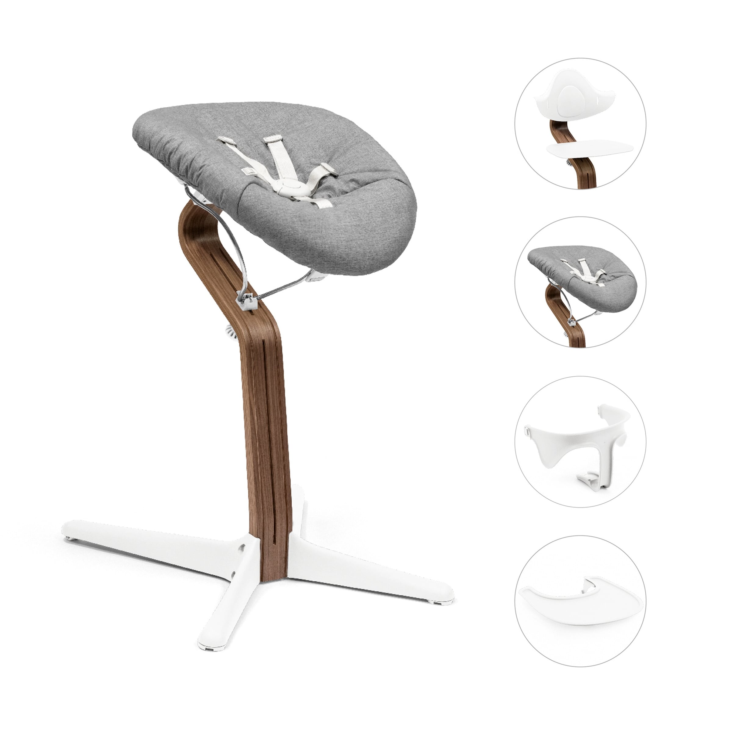 Stokke® Nomi Bundle Hochstuhl Walnuss inkl. Newbornset, Babyset und Tray