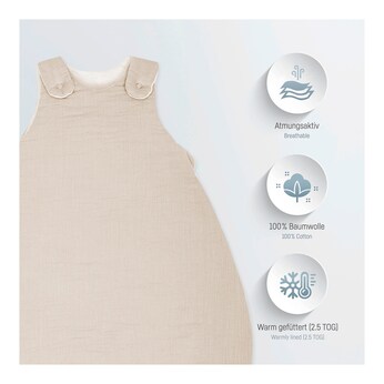 Ganzjahresschlafsack Terra Musselin 2.5 TOG