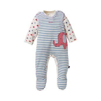 Strampler-Set 2-tlg. mit Shirt Elefant Ringel
