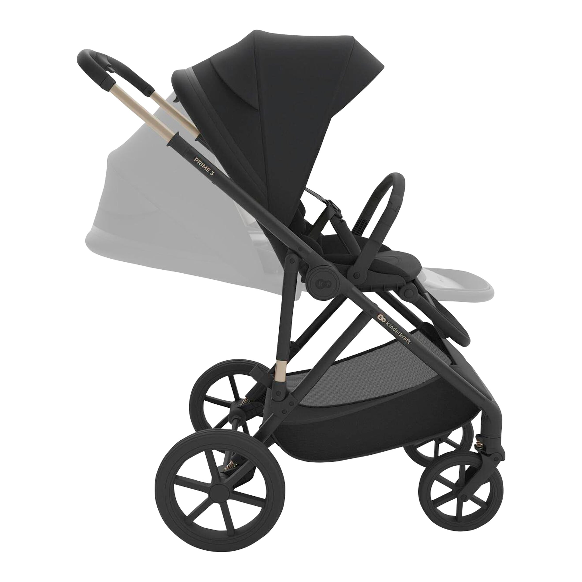 65% Rabatt! Kinderkraft Kombikinderwagen Trio-Set PRIME 3 3in1 inkl. Babyschale MINK PRO 2 schwarz