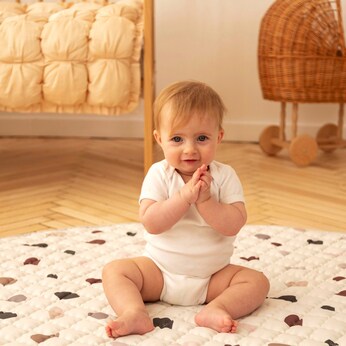 Krabbeldecke XXL gesteppt 150 cm