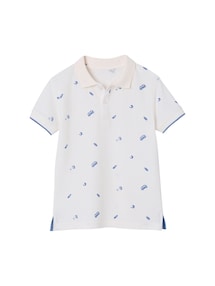 Jungen Poloshirt mit Allover-Print
