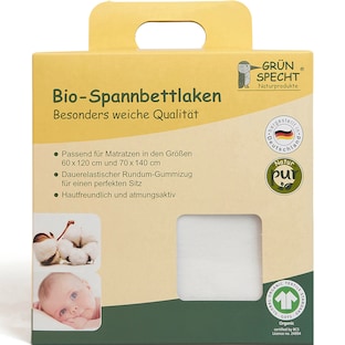 Bio-Spannbetttuch 60x120 - 70x140 cm