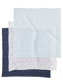 3er-Pack Baby Wickeltücher WASSERWELT