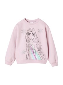 Kinder Sweatshirt Disney DIE EISKÖNIGIN, Elsa-Print mit Glitzer