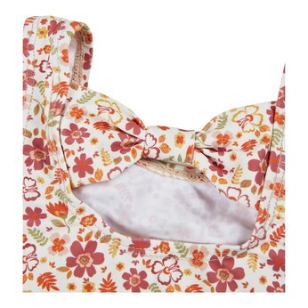 Badeanzug mit Windeleinsatz und UV-Schutz Blumen