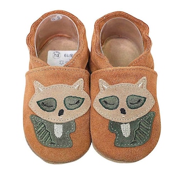Krabbelschuhe Waschbär braun