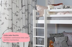 Etagenbett Stockbett Rene Kiefer massiv Weiß