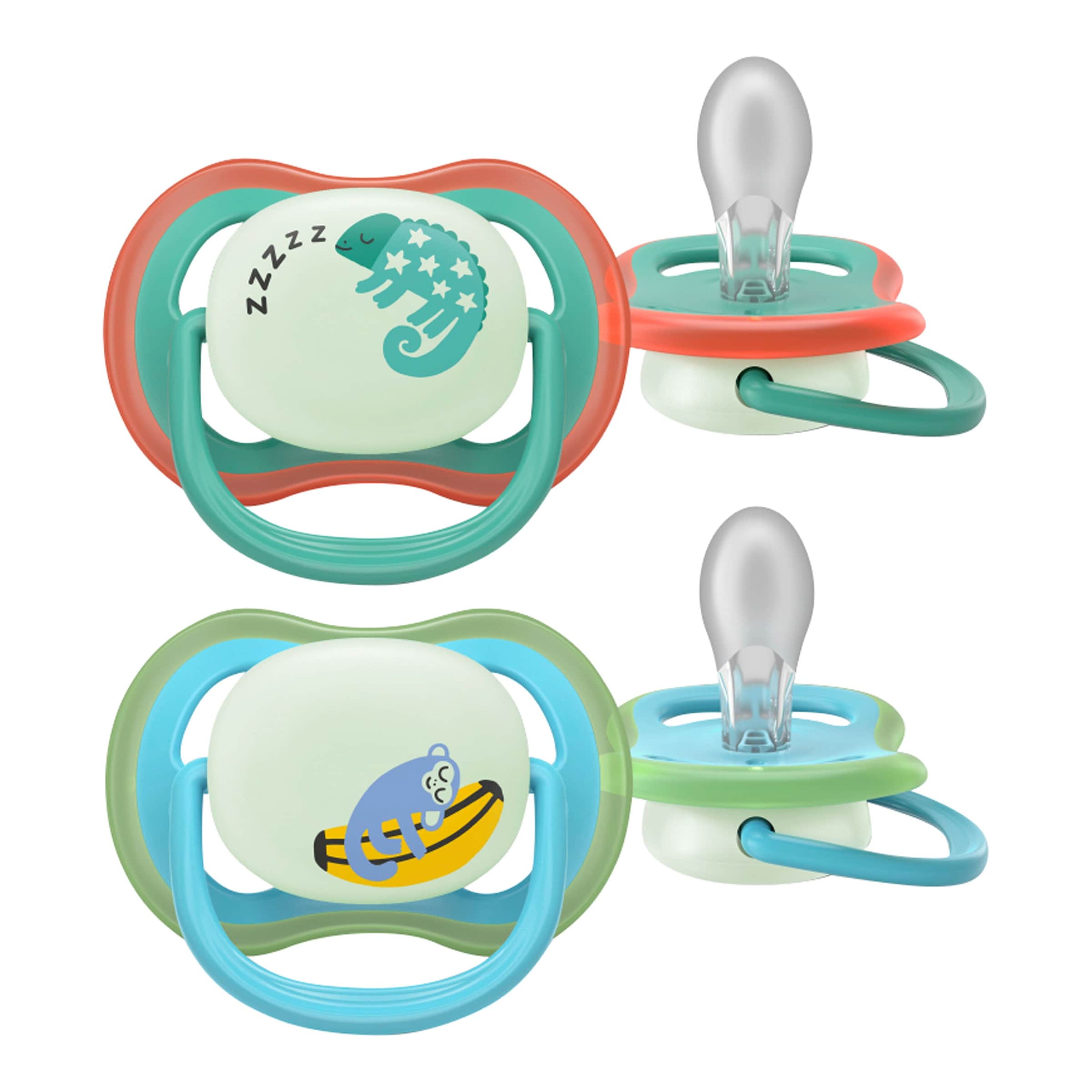 Philips Avent 2er-Pack Schnuller ultra air Nighttime, 6-18M