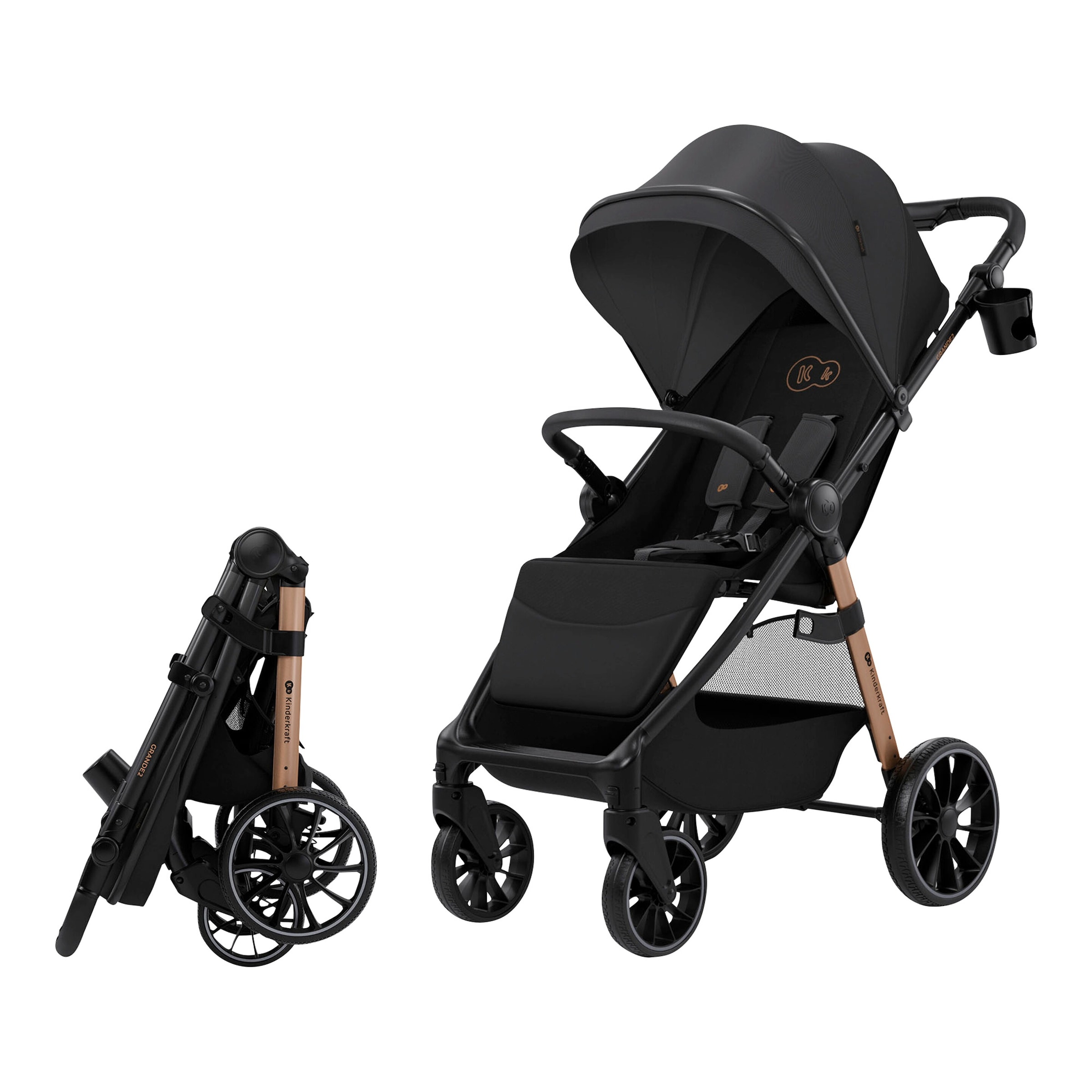 Kinderkraft Kinderwagen Sportwagen GRANDE 2 schwarz