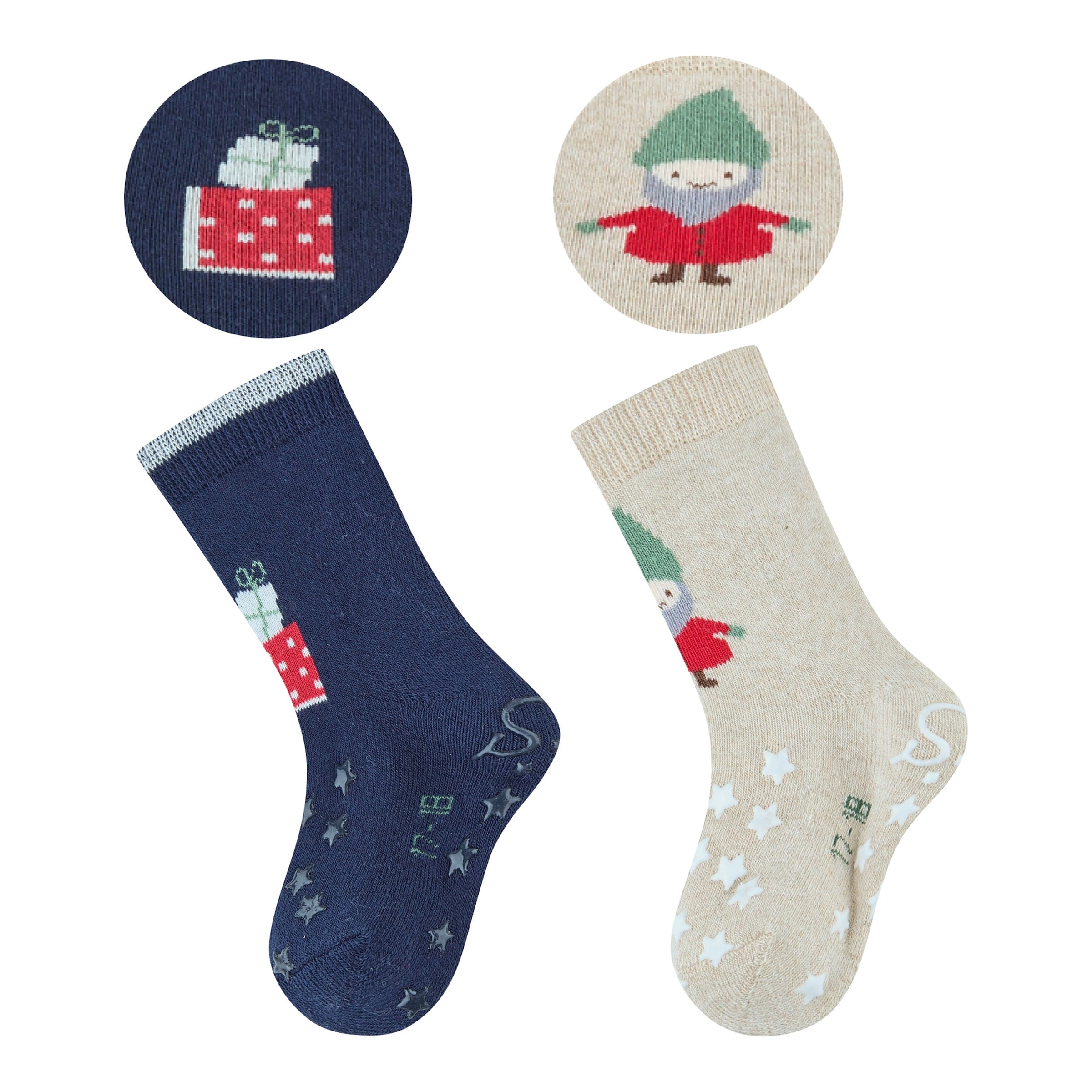 Sterntaler 2er-Pack ABS-Krabbelsocken Weihnachten
