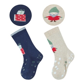 2er-Pack ABS-Krabbelsocken Weihnachten