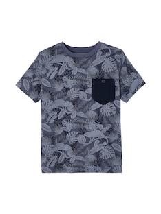 Jungen T-Shirt, Print und Brusttasche Oeko-Tex