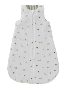 Wendbarer Baby Sommerschlafsack SAVANNE aus Musselin