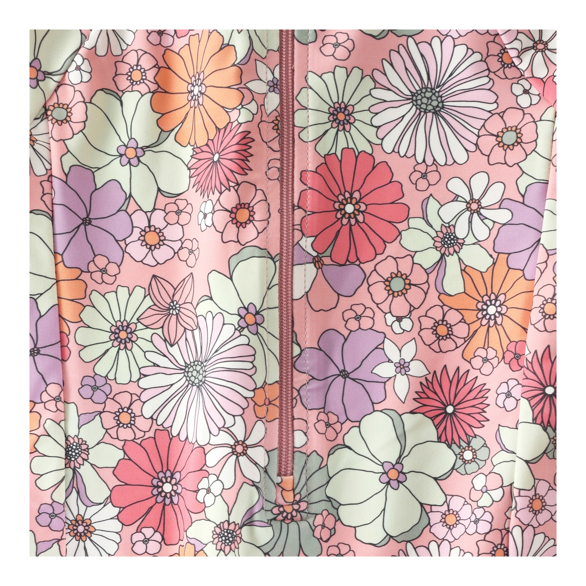 Schwimmanzug lang mit UV-Schutz Blumen