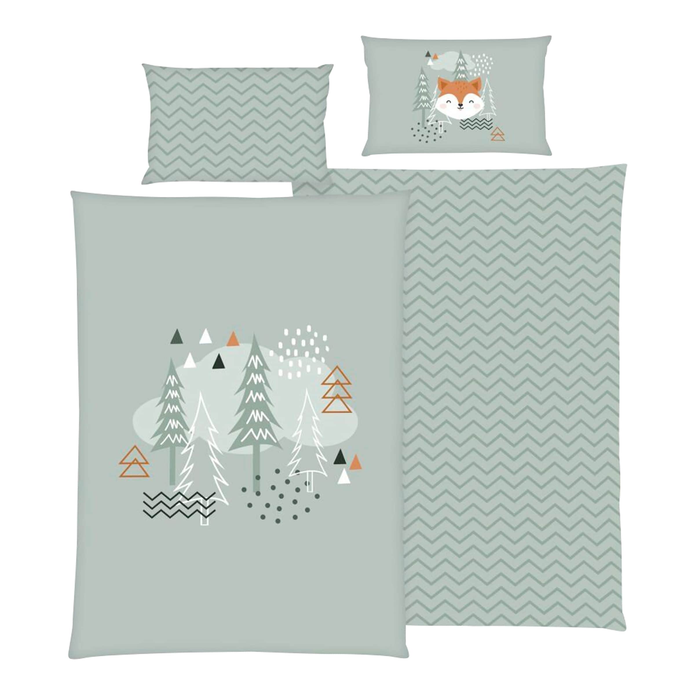 Baby Best Renforcé Wende-Bettwäsche Nordic Forest 40x60 / 100x135 cm